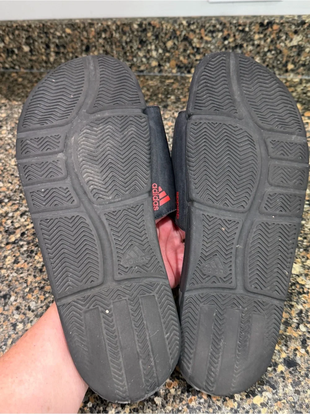 D Rose Black and Red Slide Sandals adidas 12